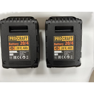 Аккумуляторная цепная пила Procraft PCA40/2 + 2АКБ по 4 А/Ч + ЗУ полный комплект + масло для цепи 1л PRO