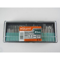 Шарошки с алмазным напылением, 30 шт (Ø3ммX45мм) Sturm 9030-02-S2