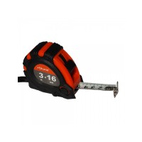 Рулетка 3мХ16мм 2х сторонняя шкала и зацеп, магнит Sturm! 3100101