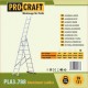 Лестница алюминиевая универсальная Procraft PLA3.788