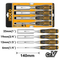 Набір стамесок 4шт. 6-12-19-25 мм INGCO INDUSTRIAL