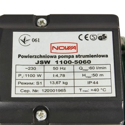 Насос поверхневий струминний NOWA JSW 1100-5060