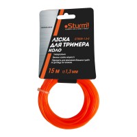 Леска для триммера, круг (1.3 мм 15 м) Sturm GT3535-1.3-0