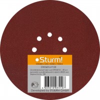 Шлифбумага круглая 225мм, зерно 120, 20шт Sturm DWS6016-9120