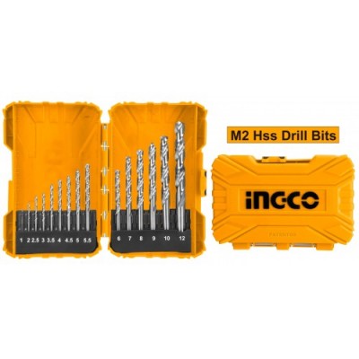 Набір свердлів по металу 15 од. 1-12 мм INGCO