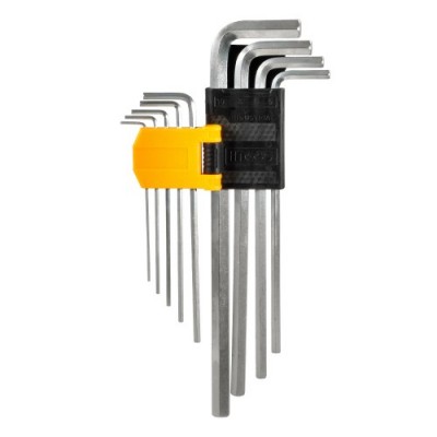Набір подовжених шестигранних ключів 9 шт. 1,5–10 мм INGCO