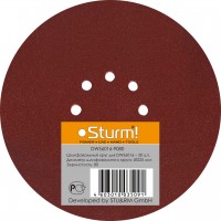 Шлифбумага круглая 225мм, зерно 080, 20шт Sturm DWS6016-9080