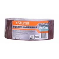 Шліфувальна стрічка, Шліфстрічка (76х533мм, Р120, 10шт) Sturm 9010-B76x533-120