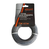 Леска для триммера, витой квадрат с сердечником Professional (2.7 мм 15 м) Sturm GT3535-2.7-4-P