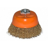 Корщетки, щетка чашка (75мм для УШМ, витая латунированная проволока) Sturm 5240102