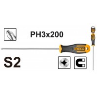 Викрутка хрестова S2 PH 3х200 мм INGCO INDUSTRIAL