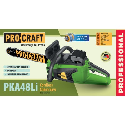 Аккумуляторная цепная пила Procraft PKA48Li (с 1 акб)
