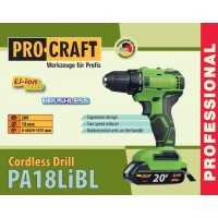 Шуруповерт Procraft PA18LiBL(з 1 акб и зу)