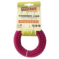 Леска для триммера Procraft витой квадрат 15 м 2.7 мм