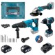 Аккумуляторный набор инструментов PROFI-TEC Combo Set 3/5 POWERLine (PBH201BL, DTW800BL, DGA20BL) (2×PT2040MP (4.0 Ач), зарядное устройство)