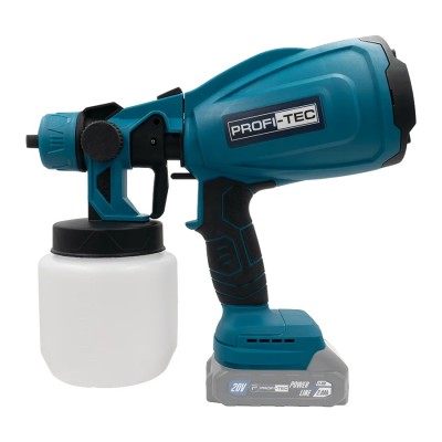Аккумуляторный краскопульт PROFI-TEC PSG80020 POWERLine (2×PT2020MP (2.0 Aг), зарядное устройство)