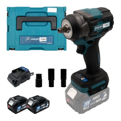 Аккумуляторный гайковерт PROFI-TEC PTW502 POWERLine (2×PT2040MP (4.0 Ач), зарядное устройство)