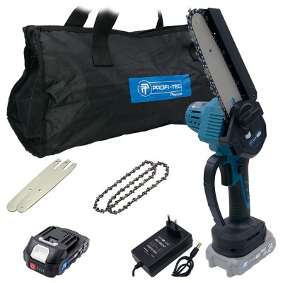 Аккумуляторная цепная пила PROFI-TEC PCS1520BL POWERLine (1×PT2020MP (2.0 Ач), зарядное устройство)
