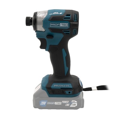 Аккумуляторный импульсный винтоверт PROFI-TEC PID1820BL POWERLine (набор бит, 2×PT2020MP (2.0 Ач), зарядное устройство)