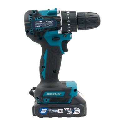 Аккумуляторный шуруповерт PROFI-TEC PCD4020BL POWERLine (2×PT2020MP (2.0 Ач), зарядное устройство)