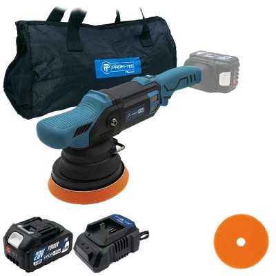 Аккумуляторная эксцентриковая полировальная машина PROFI-TEC PPM-1520CDA POWERLine (1×PT2040MP (4.0 Ач), зарядное устройство)