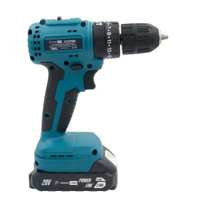 Аккумуляторный шуруповерт PROFI-TEC PCD3520BL POWERLine (2×PT2020MP (2.0 Ач), зарядное устройство)