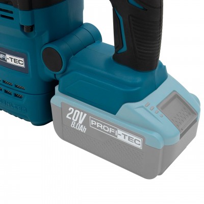 Аккумуляторный перфоратор PROFI-TEC PBH5620 POWERLine (2×PT2080EP (8.0 Ач), зарядное устройство)