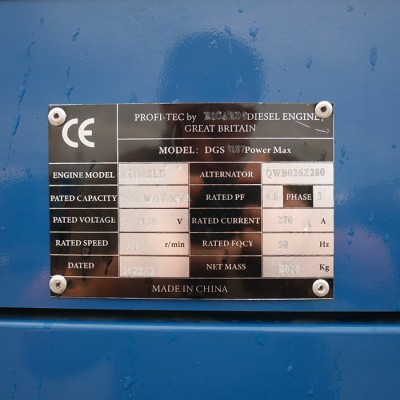 Генератор дизельный PROFI-TEC RDSG187-3 Power MAX (187 кВА / 150 кВт, двигатель RICARDO, Great Britain)