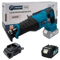 Аккумуляторная сабельная пила PROFI-TEC BJR2032BL POWERLine (1×PT2040EP (4.0 Ач), зарядное устройство)