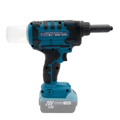 Аккумуляторный заклепочный пистолет PROFI-TEC PRG1020 POWERLine (1×PT2040MP (4.0 Ач), зарядное устройство)