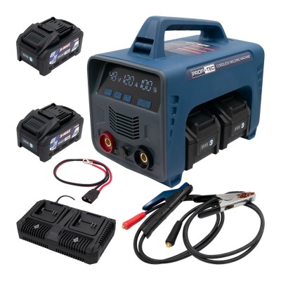 Аккумуляторный сварочный аппарат PROFI-TEC PCWM16040 X-MAX Power (2×PT4080XM (8.0 Aч), зарядное устройство)