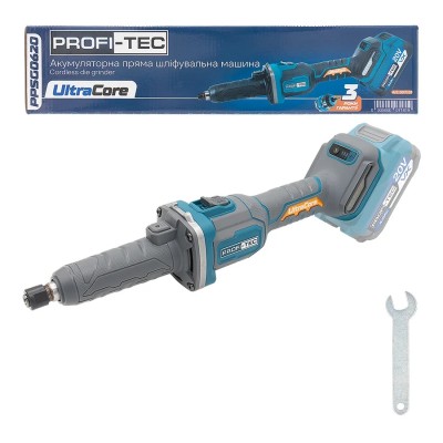 Аккумуляторная прямая шлифовальная машина PROFI-TEC PPSG0620 UltraCore (без аккумулятора и зарядного устройства)