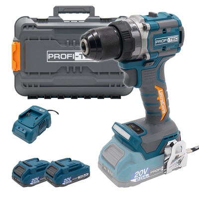Аккумуляторная дрель-шуруповерт PROFI-TEC PPCD7020 UltraCore (2×PT2020VX (2.0 Ач), зарядное устройство)