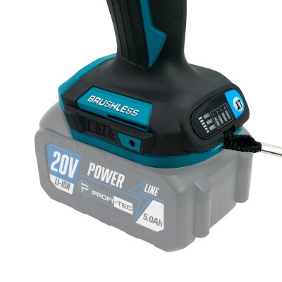 Аккумуляторный импульсный винтоверт PROFI-TEC PID1820BL POWERLine (2×PT2520MP (2.5 Ач), зарядное устройство)