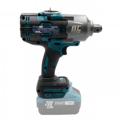 Акумуляторний гайковерт PROFI-TEC PTW2100BL POWERLine (2×PT2080EP (8.0 Аг), зарядний пристрій QBCD20/4 quick)