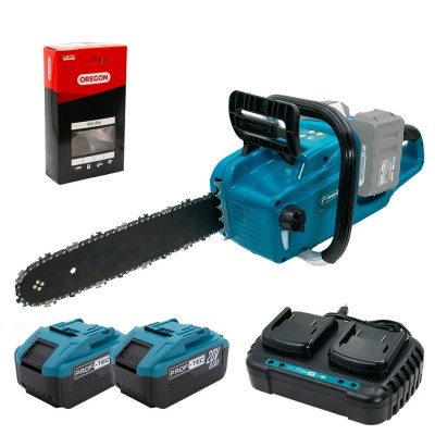 Аккумуляторная цепная пила PROFI-TEC PCS3540BL POWERLine (2×PT2080EP (8.0 Ач), зарядное устройство)