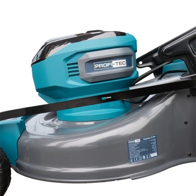 Аккумуляторная самоходная газонокосилка PROFI-TEC EasyMow 51 Pro (2×PT2080EP (8.0 Ач), зарядное устройство)