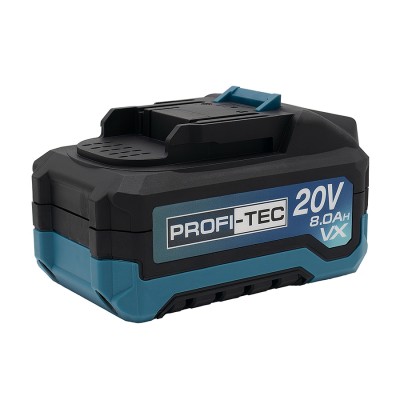 Аккумуляторная батарея PROFI-TEC PT2080VX POWERLine (20 В / 8.0 Ач, высокотоковая, с индикатором)