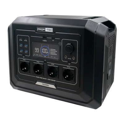 Портативная зарядная станция PROFI-TEC PPS2000 LiFePO₄ (2000 Вт, батарея 1024 Вт·ч)
