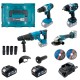 Аккумуляторный набор инструментов PROFI-TEC Combo Set 4/4 POWERLine (PBH201BL, DTW800BL, DGA20BL, PCD2820V) (2×PT2040MP (4.0 Ач), зарядное устройство)