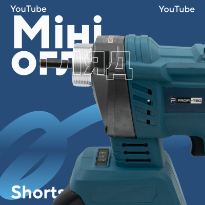 Аккумуляторный вибратор для бетона PROFI-TEC DVR1500BL POWERLine (1×PT2040MP (4.0 Ач), зарядное устройство)