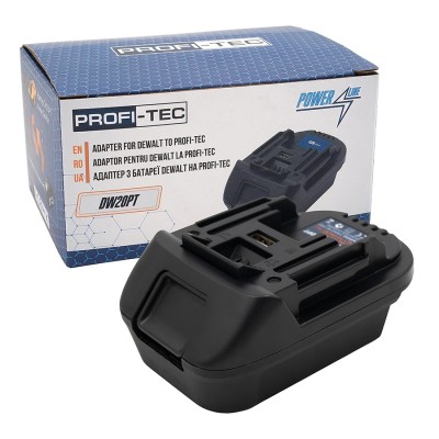 Адаптер PROFI-TEC DW20PT, с батареи DeWalt / Milwaukee на инструмент PROFI-TEC (Makita)