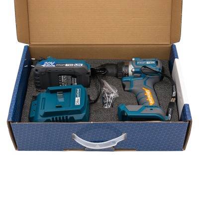 Аккумуляторная дрель-шуруповерт PROFI-TEC PPCD7020 UltraCore (1×PT2020VX (2.0 Ач), зарядное устройство)