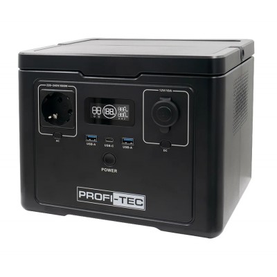 Портативная зарядная станция PROFI-TEC PPS600 LiFePO₄ (600 Вт, батарея 512 Вт·ч)