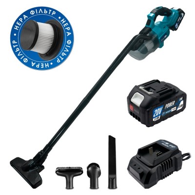 Аккумуляторный пылесос PROFI-TEC PHV200BL POWERLine (2×PT2040MP (4.0 Ач), зарядное устройство)