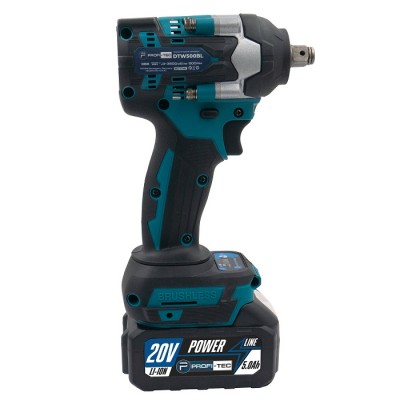 Аккумуляторный гайковерт PROFI-TEC DTW500BL POWERLine (2×PT2040MP (4.0 Ач), зарядное устройство)